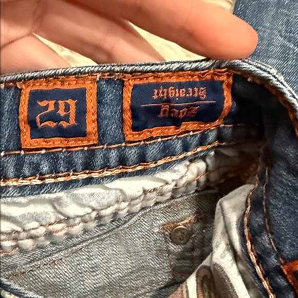 Rock Revival Women’s Embellished‎ Low Rise Zoey Straight Jeans Size 29 - Picture 7 of 8